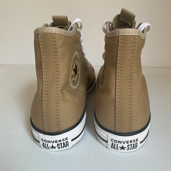 Converse Chuck Taylor All Star High Top Tan Green Canvas Men’s 9 Women’s 11 - Picture 8 of 9